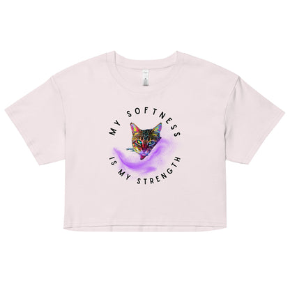 My Softness is My Strength Women’s Crop Top - My Social Cat Bonafide Boutique LLCMy Softness is My Strength Women’s Crop Topcrop topMy Social Cat Bonafide Boutique LLCOrchidXScropmy