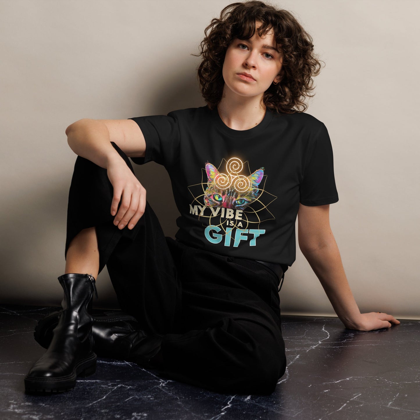 My Vibe is a Gift Unisex Premium Tee - My Social Cat Bonafide Boutique LLCMy Vibe is a Gift Unisex Premium TeeT-shirtMy Social Cat Bonafide Boutique LLCBlackSgiftpremium