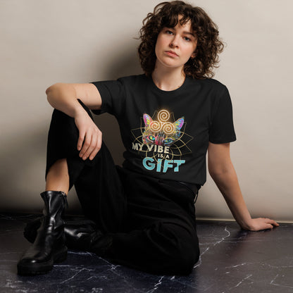 My Vibe is a Gift Unisex Premium Tee - My Social Cat Bonafide Boutique LLCMy Vibe is a Gift Unisex Premium TeeT-shirtMy Social Cat Bonafide Boutique LLCBlackSgiftpremium