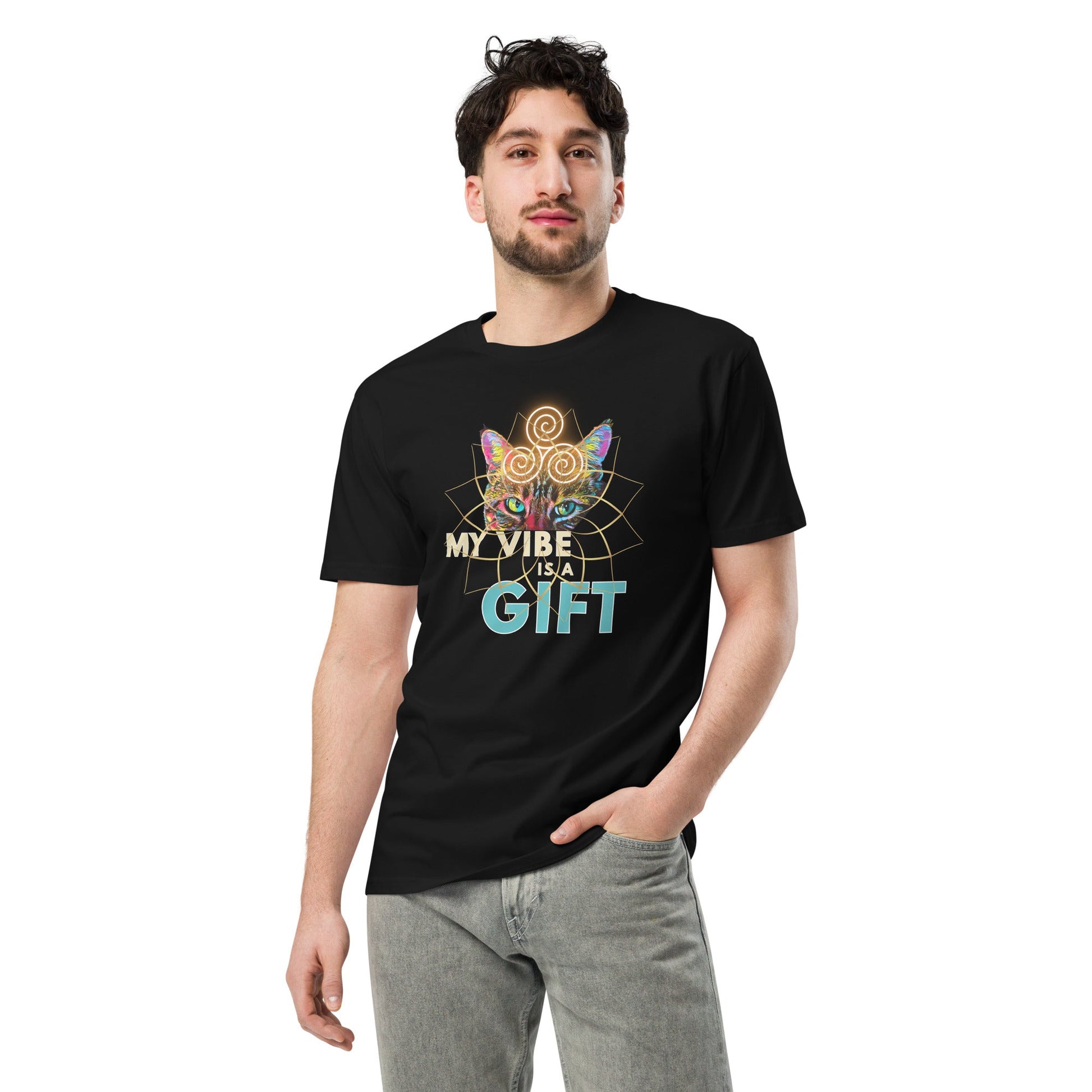 My Vibe is a Gift Unisex Premium Tee - My Social Cat Bonafide Boutique LLCMy Vibe is a Gift Unisex Premium TeeT-shirtMy Social Cat Bonafide Boutique LLCBlackSgiftpremium
