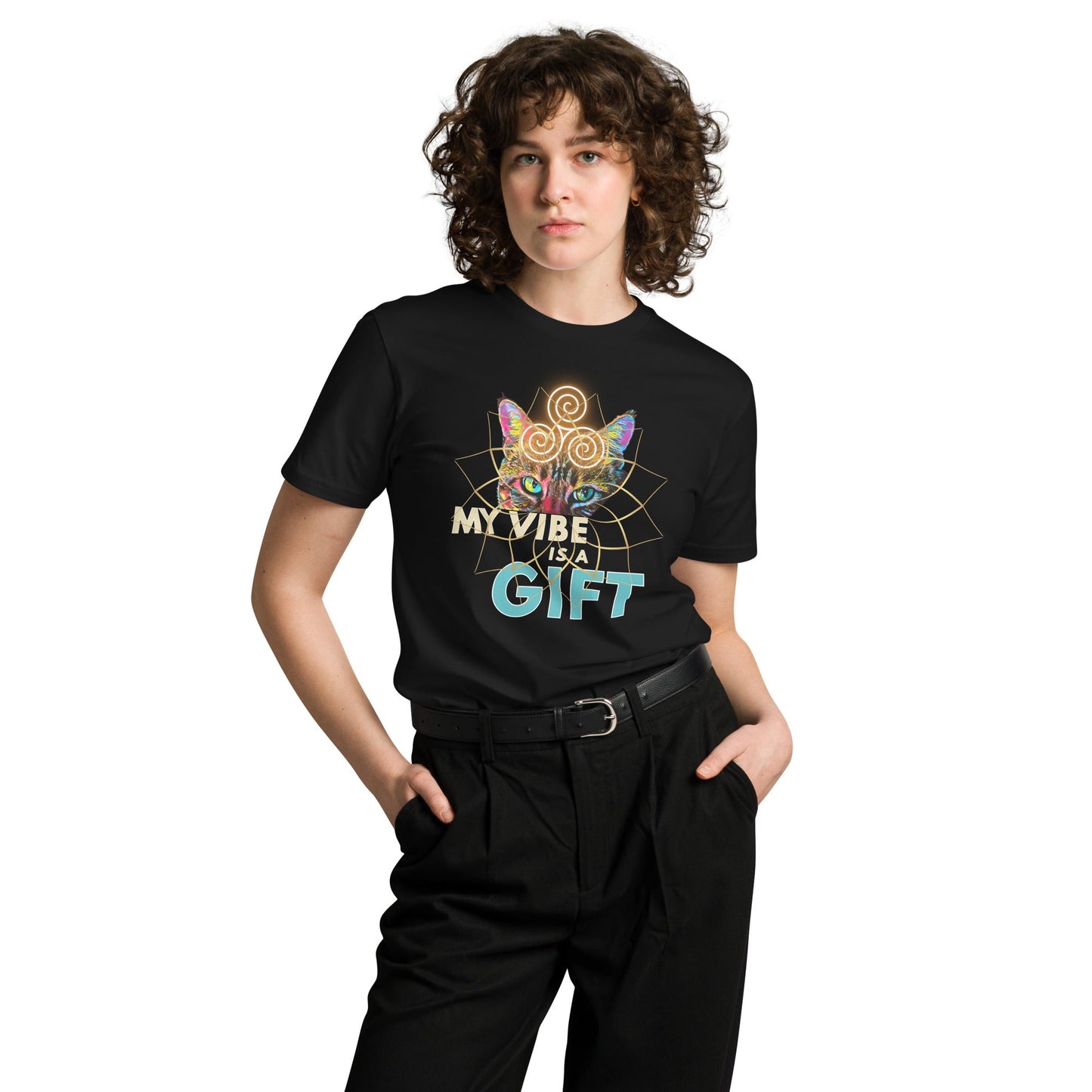 My Vibe is a Gift Unisex Premium Tee - My Social Cat Bonafide Boutique LLCMy Vibe is a Gift Unisex Premium TeeT-shirtMy Social Cat Bonafide Boutique LLCBlackSgiftpremium