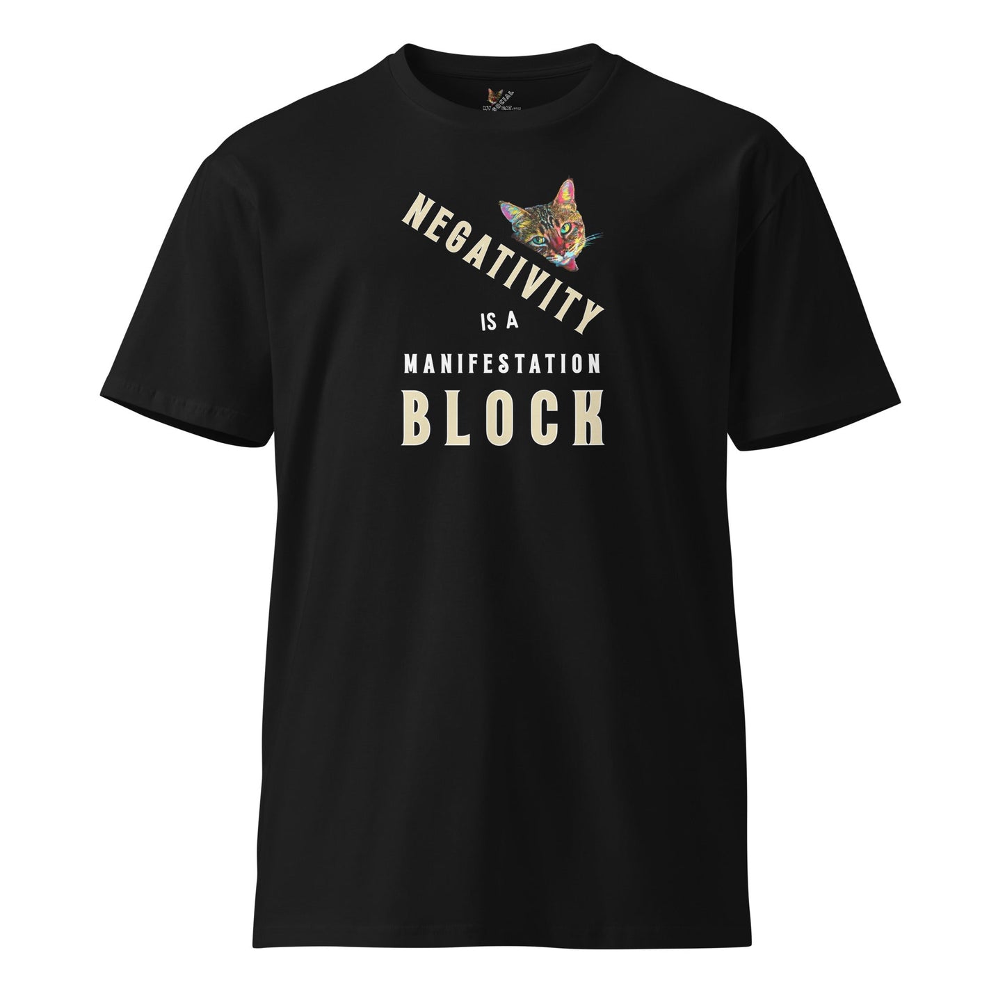 Negativity Block Unisex Premium Tee - My Social Cat Bonafide Boutique LLCNegativity Block Unisex Premium TeeT-shirtMy Social Cat Bonafide Boutique LLCSblockcat