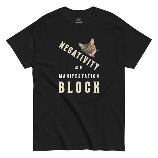 Negativity is a Manifestation Block Unisex Classic Tee - My Social Cat Bonafide Boutique LLCNegativity is a Manifestation Block Unisex Classic TeeT-shirtMy Social Cat Bonafide Boutique LLCSblockcat