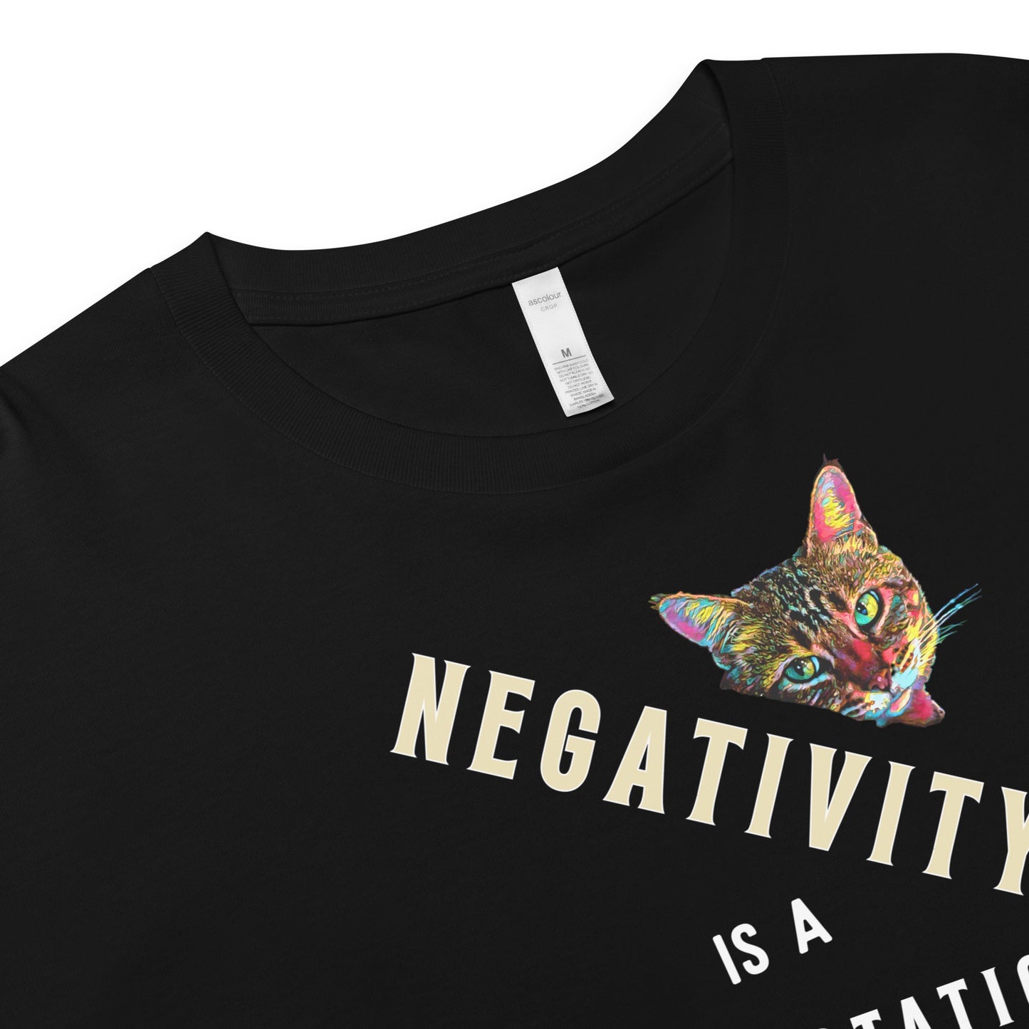 Negativity is a Manifestation Block Women’s Crop Top - My Social Cat Bonafide Boutique LLCNegativity is a Manifestation Block Women’s Crop Topcrop topMy Social Cat Bonafide Boutique LLCBlackXSblockcat