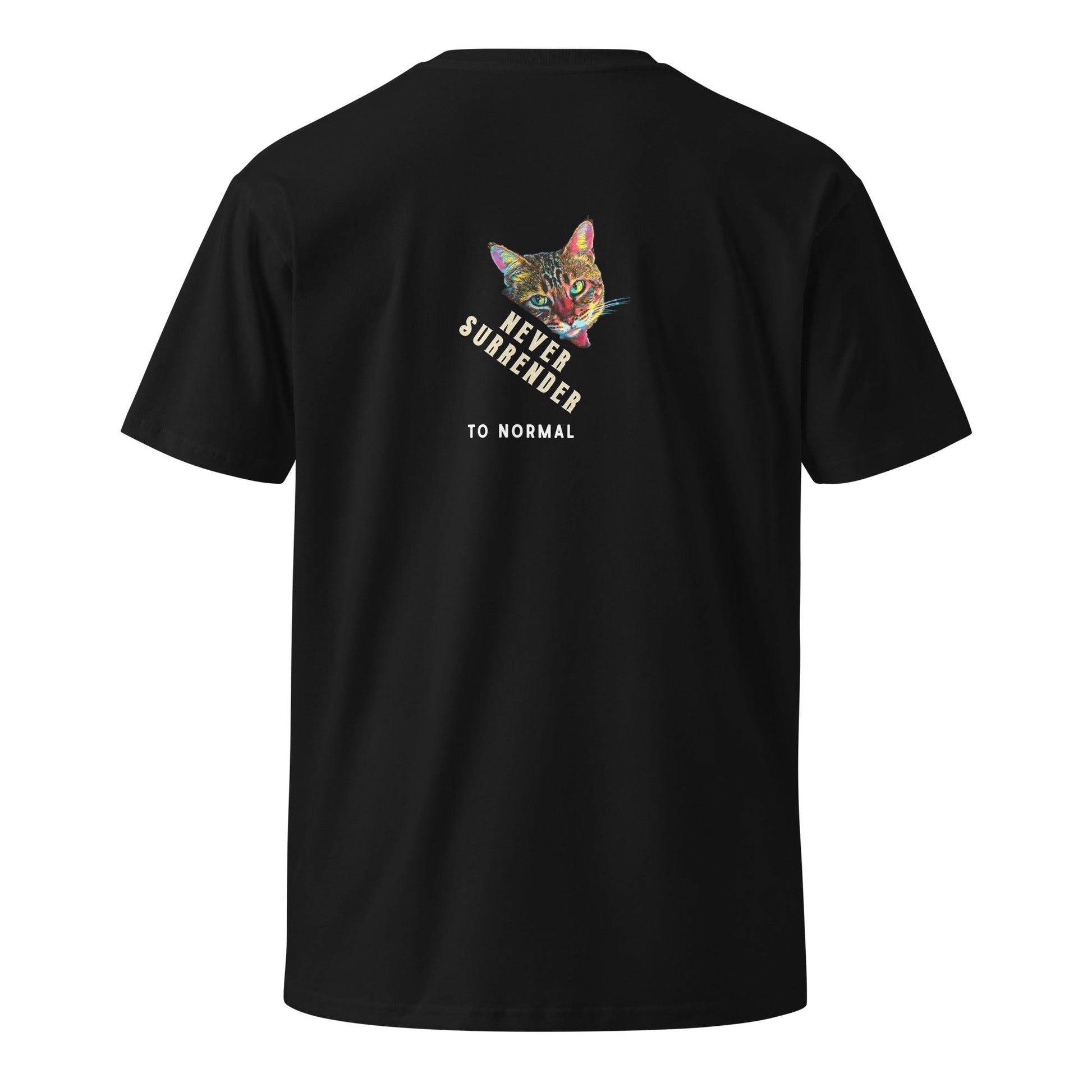 Never Surrender to Normal Unisex Premium Tee - My Social Cat Bonafide Boutique LLCNever Surrender to Normal Unisex Premium TeeT-shirtMy Social Cat Bonafide Boutique LLCScatnever