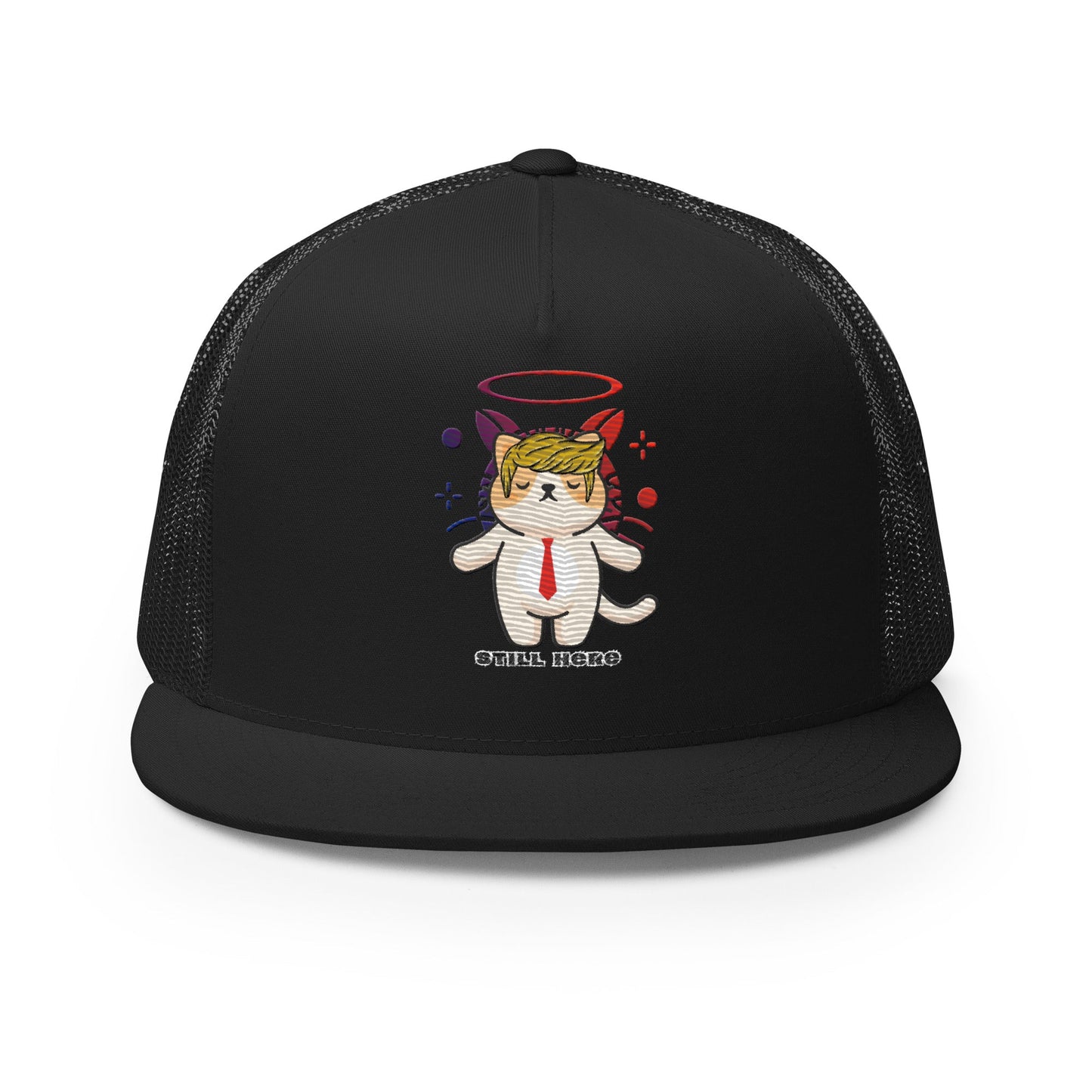 New!! Still Here Embroidered Trucker Cap - My Social Cat Bonafide Boutique LLCNew!! Still Here Embroidered Trucker CapHatMy Social Cat Bonafide Boutique LLCBlackcaphat