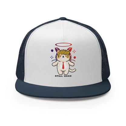 New!! Still Here Embroidered Trucker Cap - My Social Cat Bonafide Boutique LLCNew!! Still Here Embroidered Trucker CapHatMy Social Cat Bonafide Boutique LLCNavy/ White/ Navycaphat
