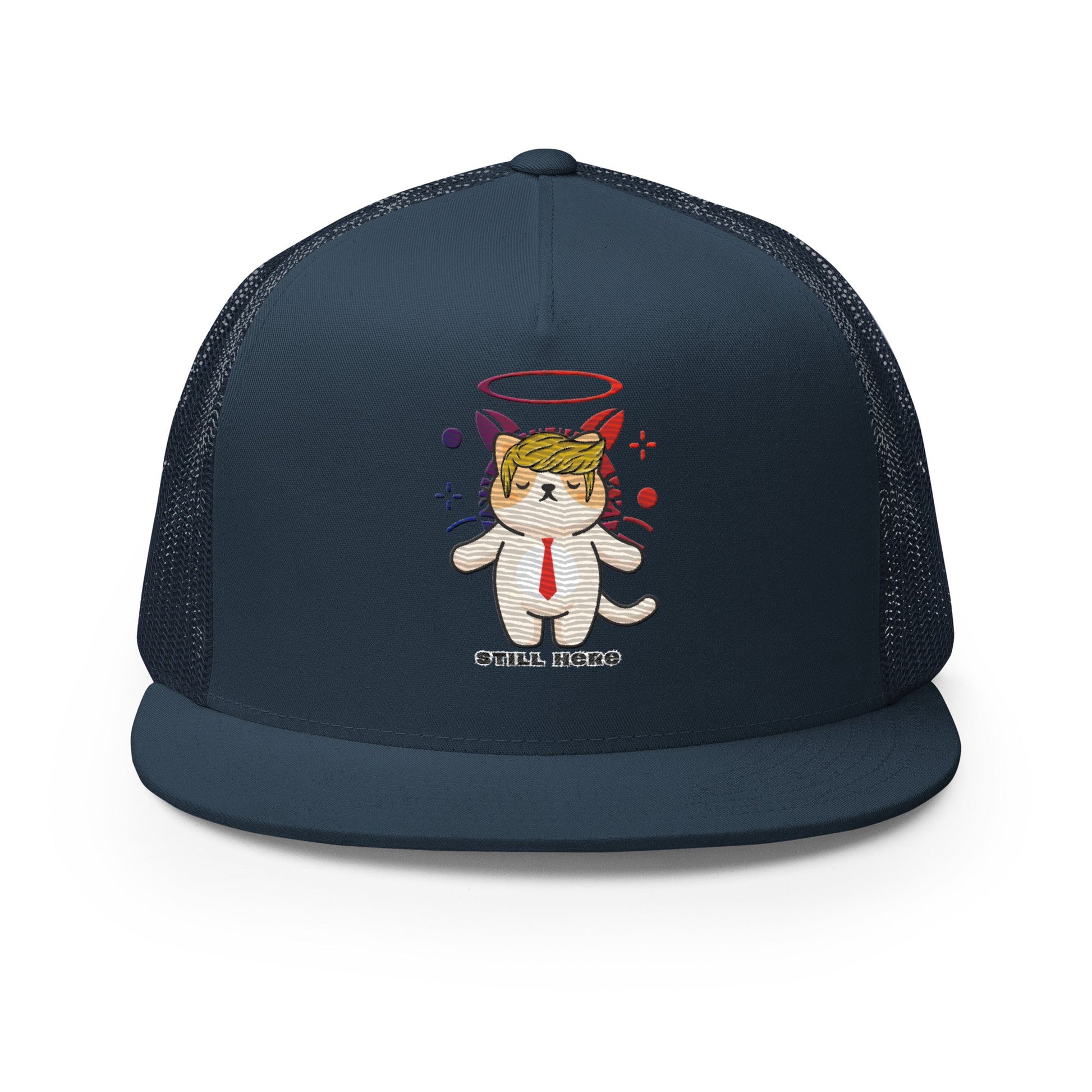 New!! Still Here Embroidered Trucker Cap - My Social Cat Bonafide Boutique LLCNew!! Still Here Embroidered Trucker CapHatMy Social Cat Bonafide Boutique LLCNavycaphat