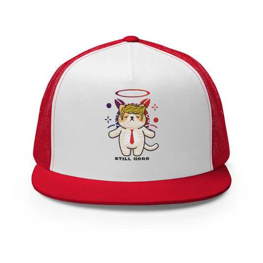 New!! Still Here Embroidered Trucker Cap - My Social Cat Bonafide Boutique LLCNew!! Still Here Embroidered Trucker CapHatMy Social Cat Bonafide Boutique LLCRed/ White/ Redcaphat