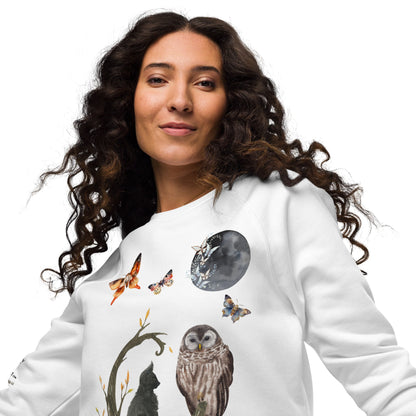 Night Owl Unisex Organic Sweatshirt - My Social Cat Bonafide Boutique LLCNight Owl Unisex Organic SweatshirtSweatshirtMy Social Cat Bonafide Boutique LLCXSmoonnight