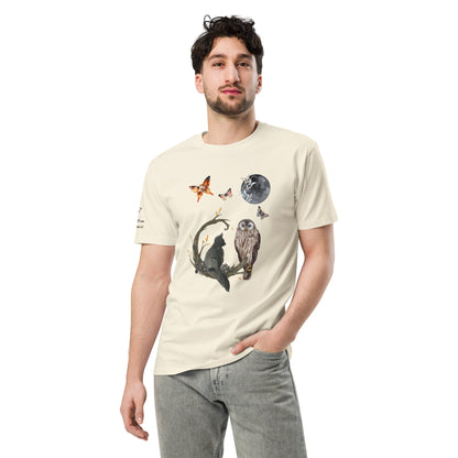 Night Owl Unisex Premium Tee - My Social Cat Bonafide Boutique LLCNight Owl Unisex Premium TeeT-shirtMy Social Cat Bonafide Boutique LLCNaturalSnightowl