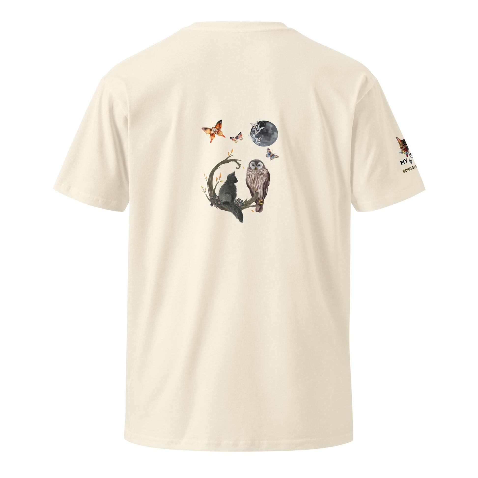 Night Owl Unisex Premium Tee - My Social Cat Bonafide Boutique LLCNight Owl Unisex Premium TeeT-shirtMy Social Cat Bonafide Boutique LLCNaturalSnightowl