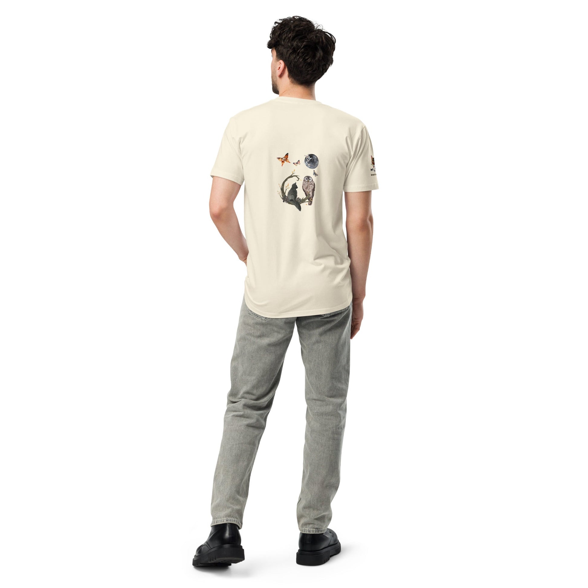 Night Owl Unisex Premium Tee - My Social Cat Bonafide Boutique LLCNight Owl Unisex Premium TeeT-shirtMy Social Cat Bonafide Boutique LLCNaturalSnightowl