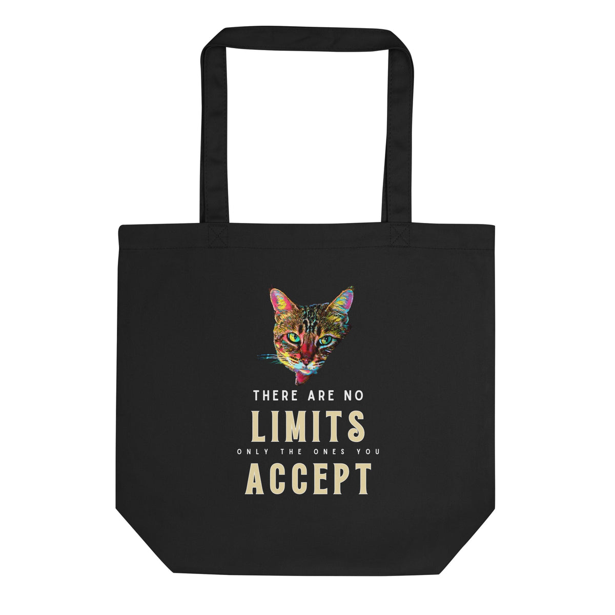 There Are No Limits Only the Ones You Accept Eco Organic Cotton Tote Bag - My Social Cat Bonafide Boutique LLC
