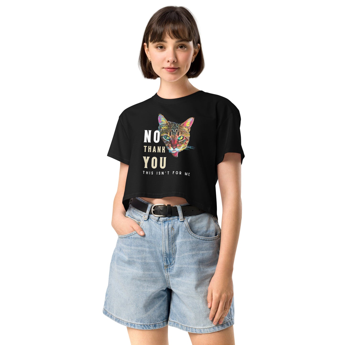 No Thank You This Isn't for Me Women’s Crop Top - My Social Cat Bonafide Boutique LLCNo Thank You This Isn't for Me Women’s Crop Topcrop topMy Social Cat Bonafide Boutique LLCBlackXScatcrop