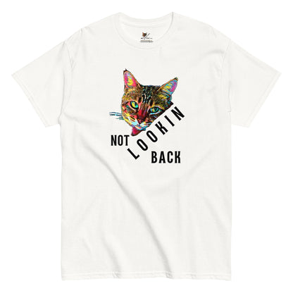Not Lookin Back Unisex Classic Tee - My Social Cat Bonafide Boutique LLCNot Lookin Back Unisex Classic TeeT-shirtMy Social Cat Bonafide Boutique LLCWhiteSbackcat