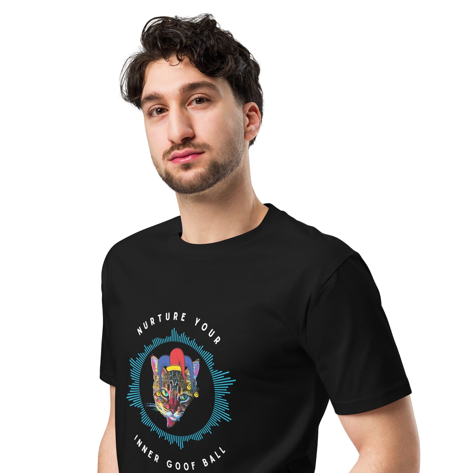 Nurture Your Inner Goof Ball Unisex Premium Tee - My Social Cat Bonafide Boutique LLCNurture Your Inner Goof Ball Unisex Premium TeeT-shirtMy Social Cat Bonafide Boutique LLCBlackSball shirtgoof
