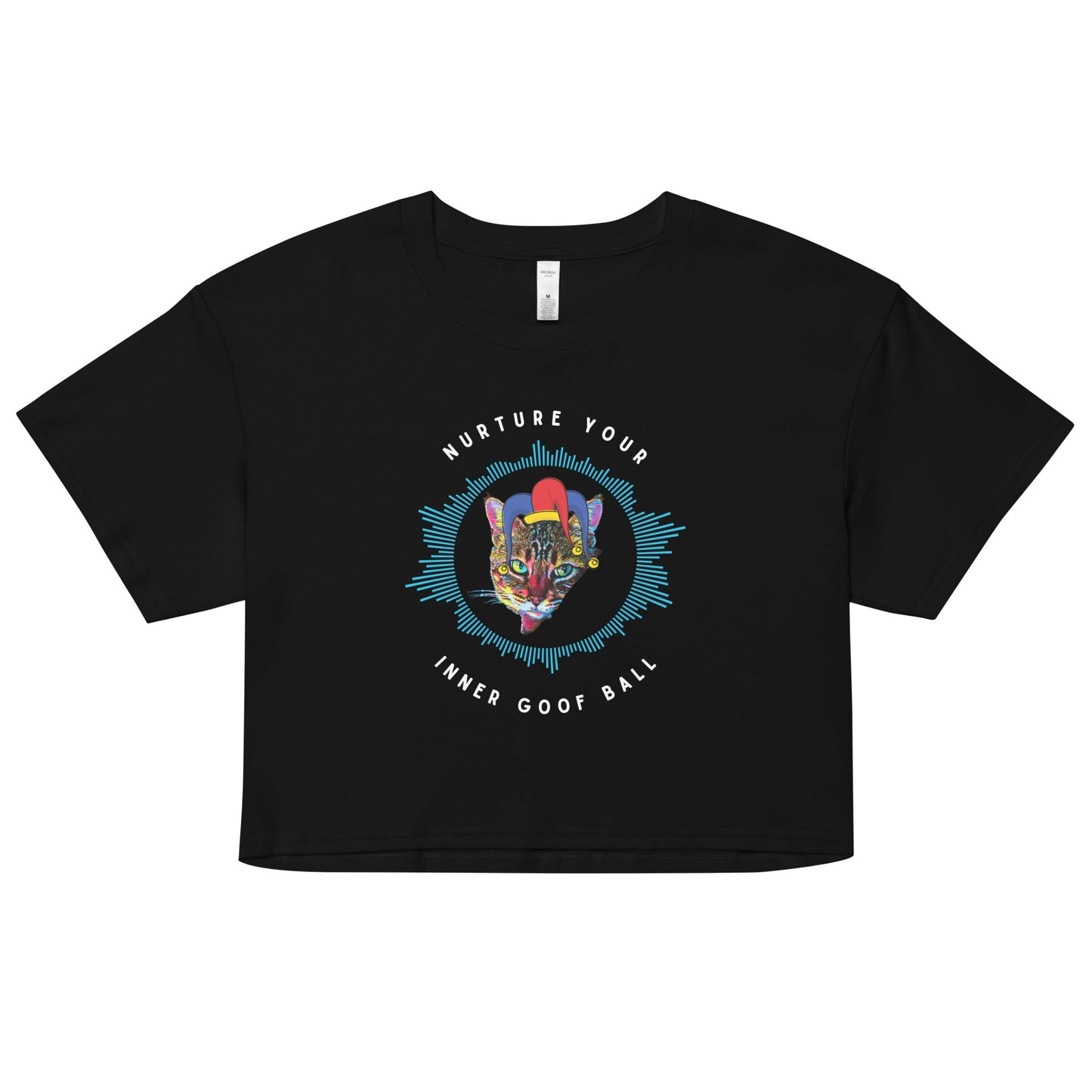 Nurture Your Inner Goof Ball Women’s Crop Top - My Social Cat Bonafide Boutique LLCNurture Your Inner Goof Ball Women’s Crop Topcrop topMy Social Cat Bonafide Boutique LLCBlackXSball shirtcrop