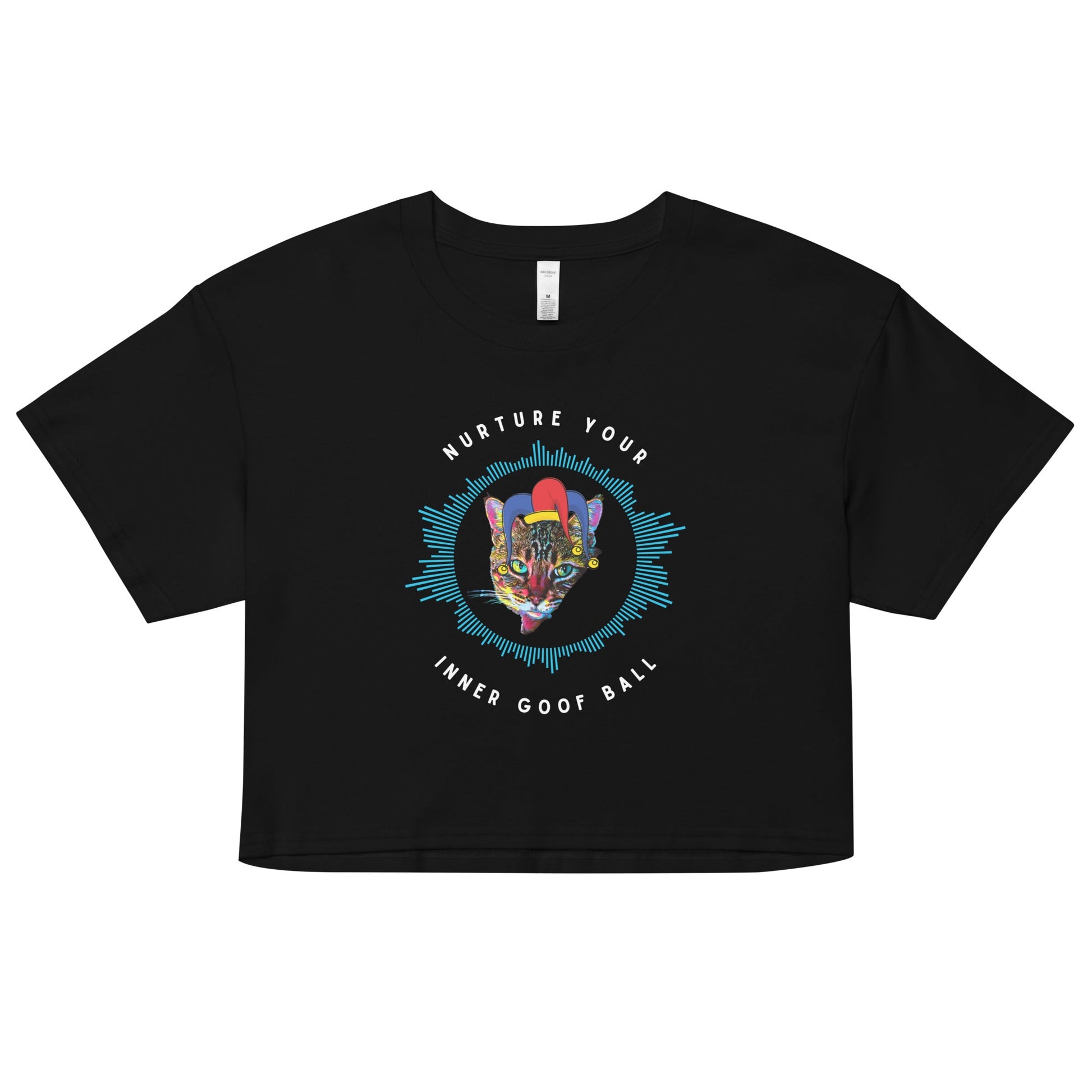 Nurture Your Inner Goof Ball Women’s Crop Top - My Social Cat Bonafide Boutique LLCNurture Your Inner Goof Ball Women’s Crop Topcrop topMy Social Cat Bonafide Boutique LLCBlackXSball shirtcrop