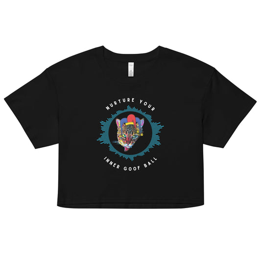 Nurture Your Inner Goof Ball Women’s Crop Top - My Social Cat Bonafide Boutique LLCNurture Your Inner Goof Ball Women’s Crop Topcrop topMy Social Cat Bonafide Boutique LLCBlackXSball shirtcrop