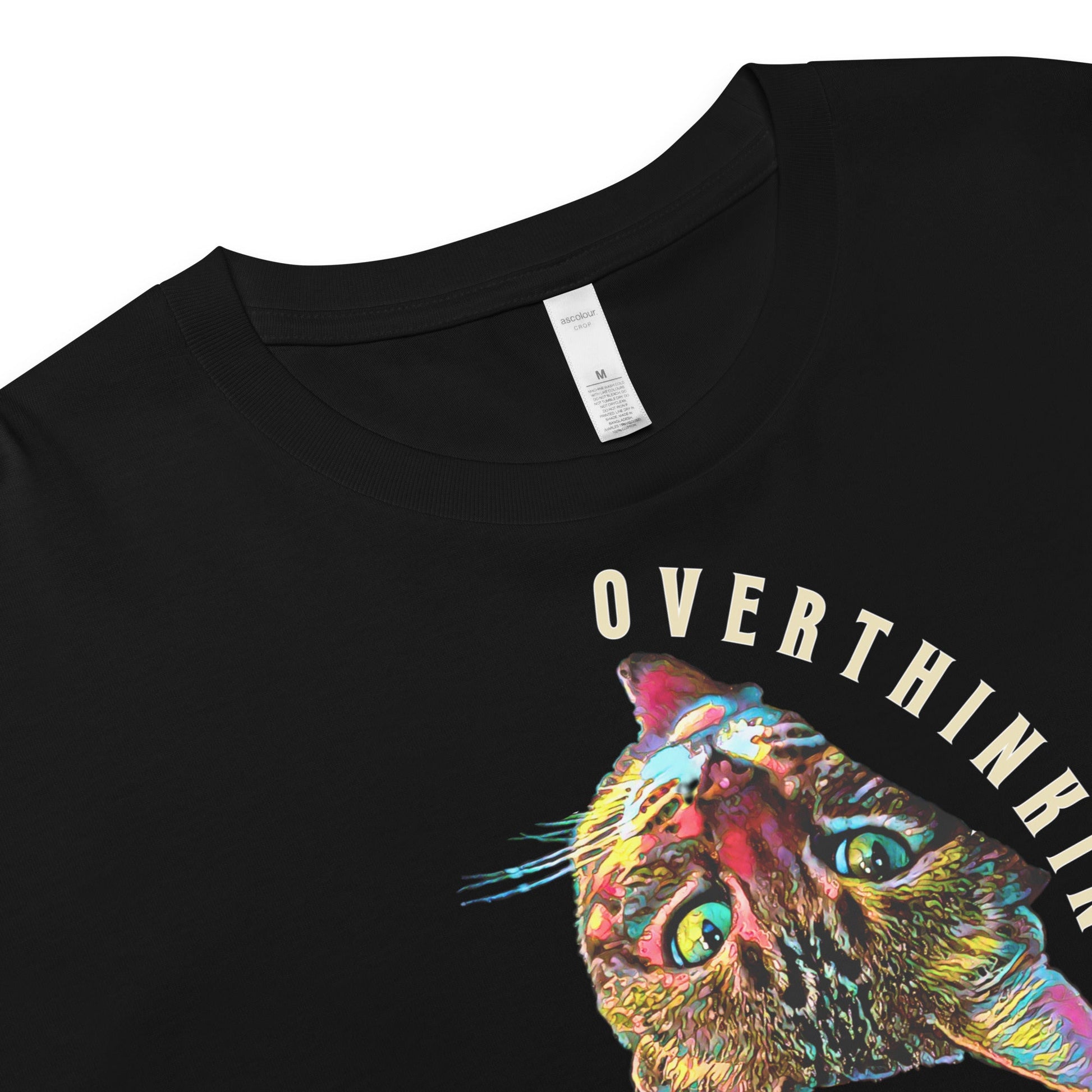 Overthinking is Underfeline Women’s Crop Top - My Social Cat Bonafide Boutique LLCOverthinking is Underfeline Women’s Crop Topcrop topMy Social Cat Bonafide Boutique LLCBlackXScatcrop