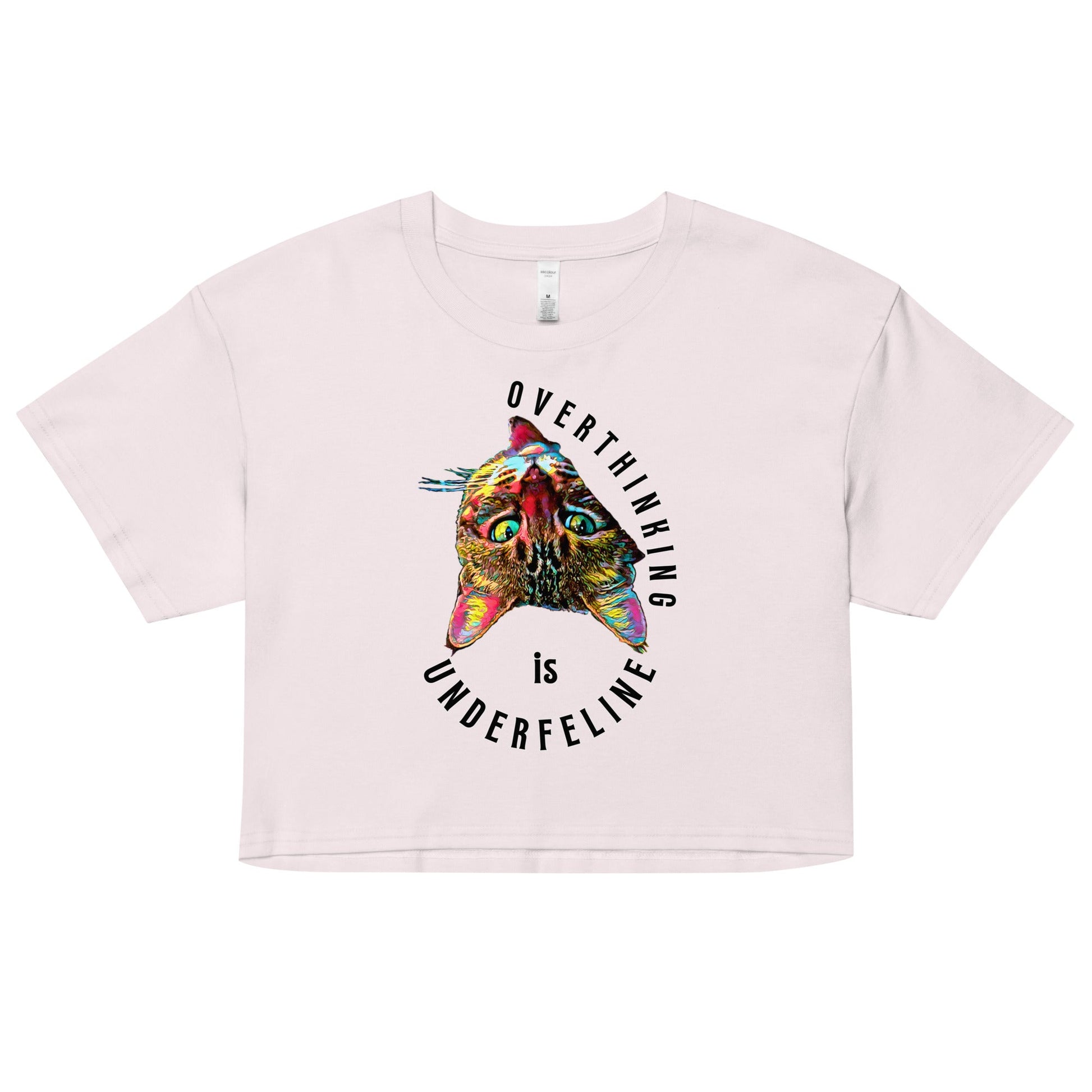 Overthinking is Underfeline Women’s Crop Top - My Social Cat Bonafide Boutique LLCOverthinking is Underfeline Women’s Crop Topcrop topMy Social Cat Bonafide Boutique LLCOrchidXScatcrop