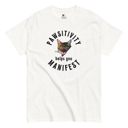 Pawsitivity Helps You Manifest Unisex Classic Tee - My Social Cat Bonafide Boutique LLCPawsitivity Helps You Manifest Unisex Classic TeeT-shirtMy Social Cat Bonafide Boutique LLCWhiteScatmanifest