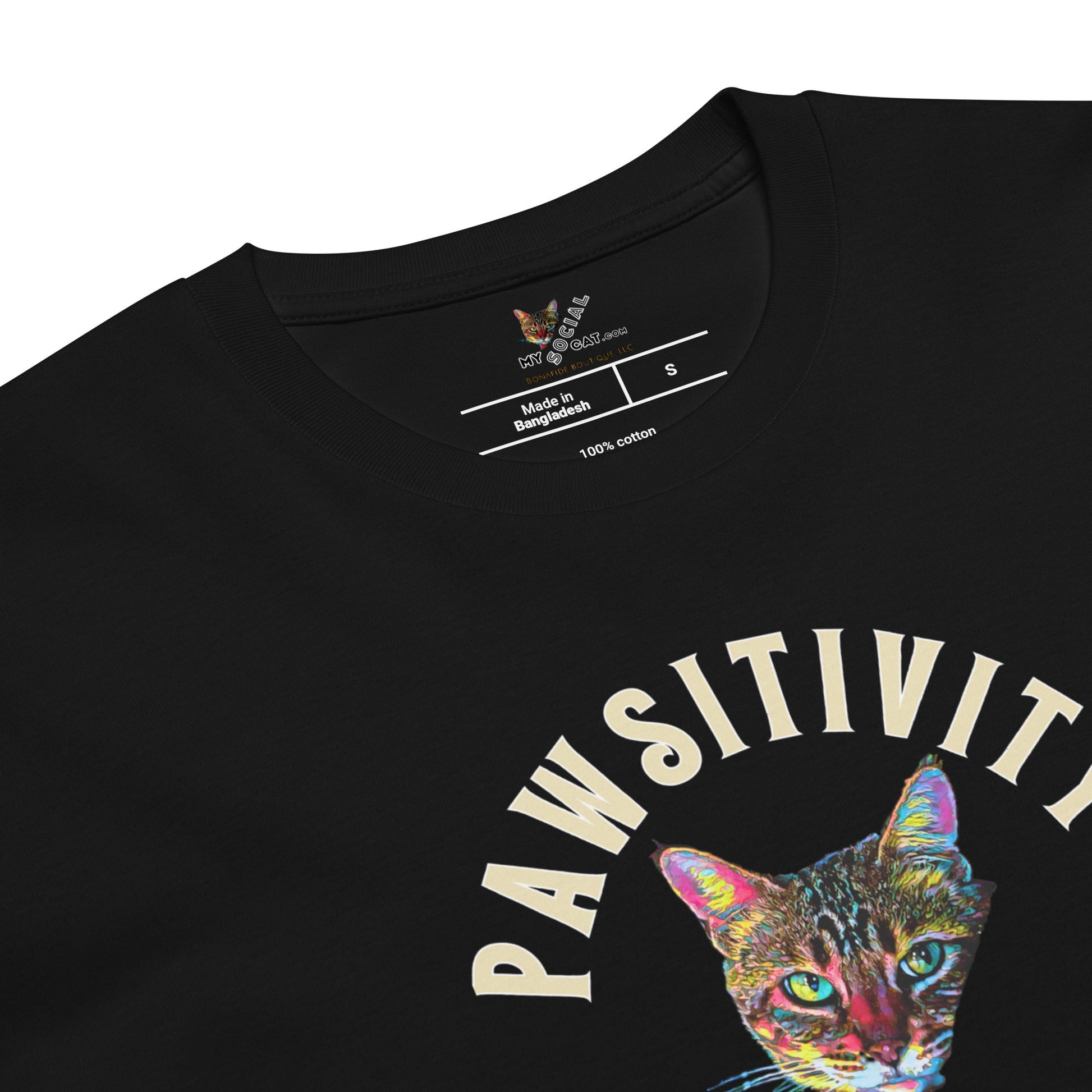 Pawsitivity Helps You Manifest Unisex Premium Tee - My Social Cat Bonafide Boutique LLCPawsitivity Helps You Manifest Unisex Premium TeeT-shirtMy Social Cat Bonafide Boutique LLCBlackScatmanifest