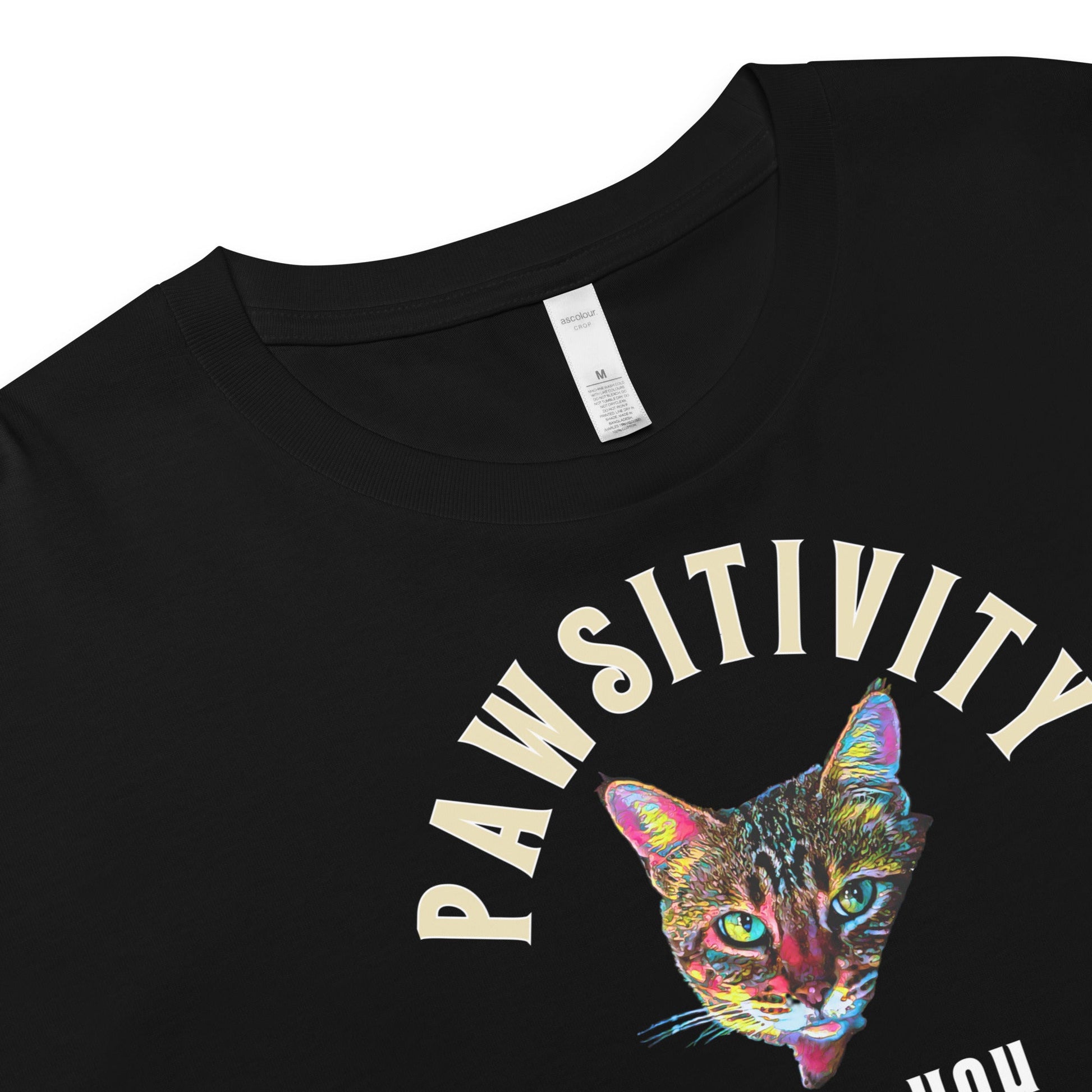 Pawsitivity Helps You Manifest Women’s crop top - My Social Cat Bonafide Boutique LLCPawsitivity Helps You Manifest Women’s crop topcrop topMy Social Cat Bonafide Boutique LLCBlackXScatcrop