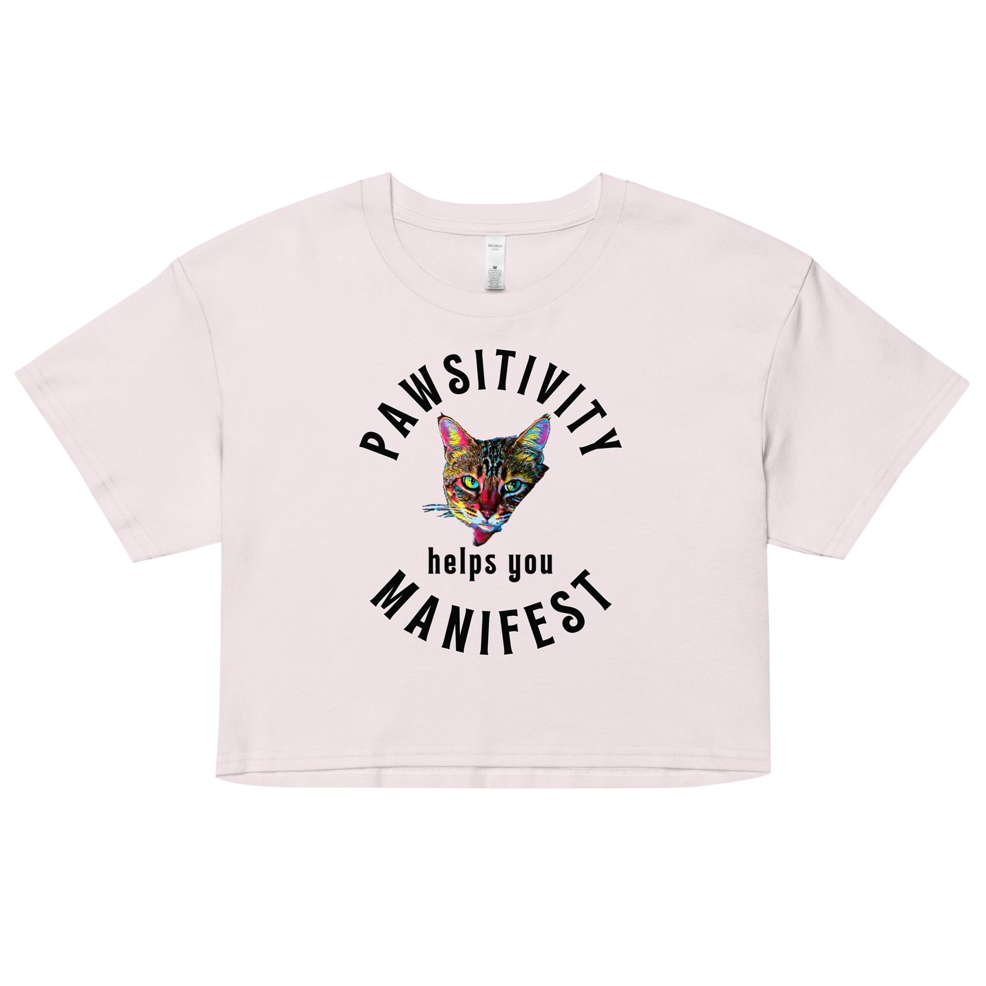 Pawsitivity Helps You Manifest Women’s crop top - My Social Cat Bonafide Boutique LLCPawsitivity Helps You Manifest Women’s crop topcrop topMy Social Cat Bonafide Boutique LLCOrchidXScatcrop
