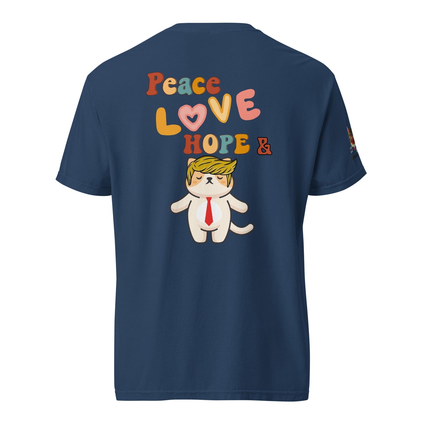 Peace Love Hope Unisex Comfort Colors Heavyweight Tee - My Social Cat Bonafide Boutique LLCPeace Love Hope Unisex Comfort Colors Heavyweight TeeT - shirtMy Social Cat Bonafide Boutique LLCTrue NavySheavyweighthope