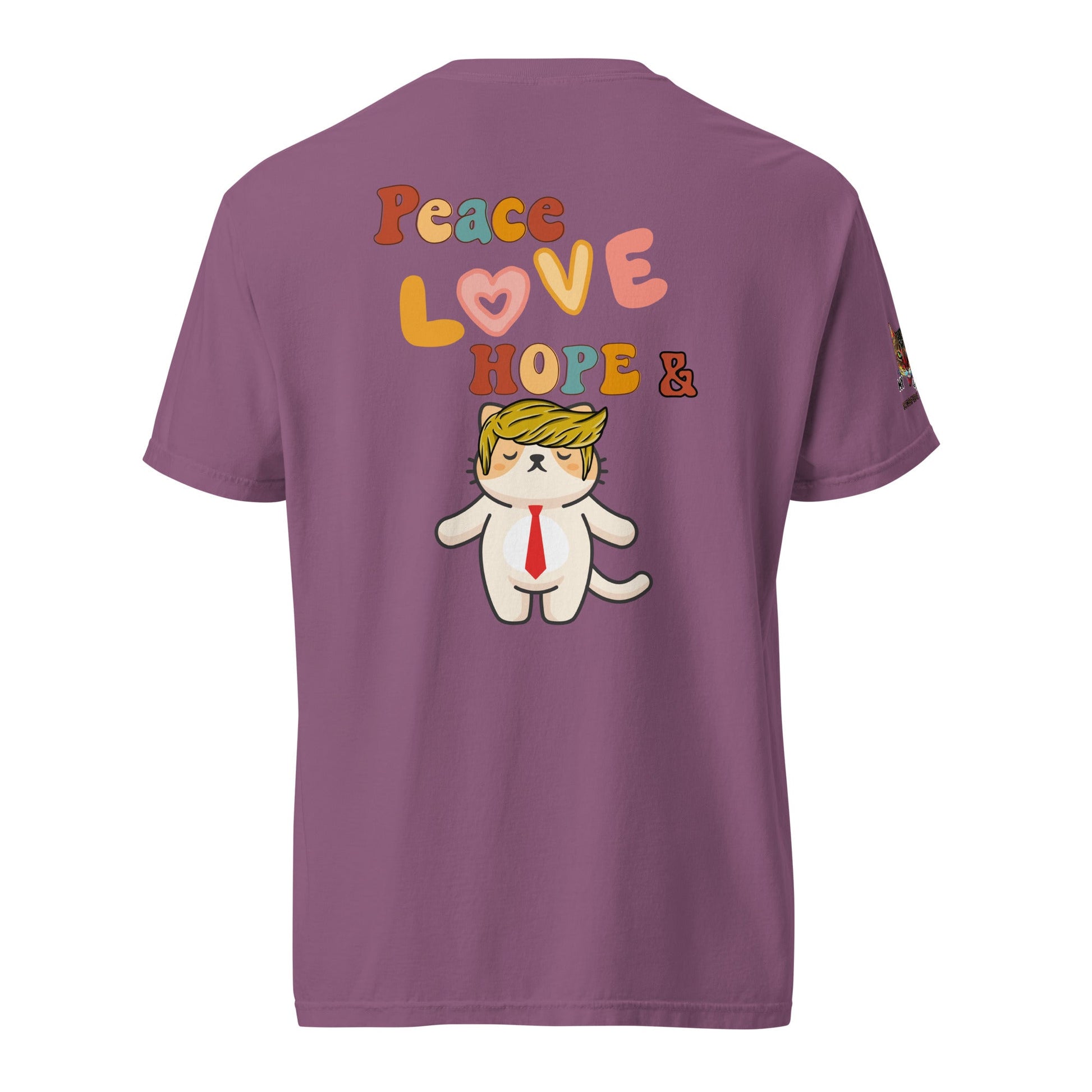 Peace Love Hope Unisex Comfort Colors Heavyweight Tee - My Social Cat Bonafide Boutique LLCPeace Love Hope Unisex Comfort Colors Heavyweight TeeT - shirtMy Social Cat Bonafide Boutique LLCBerrySheavyweighthope