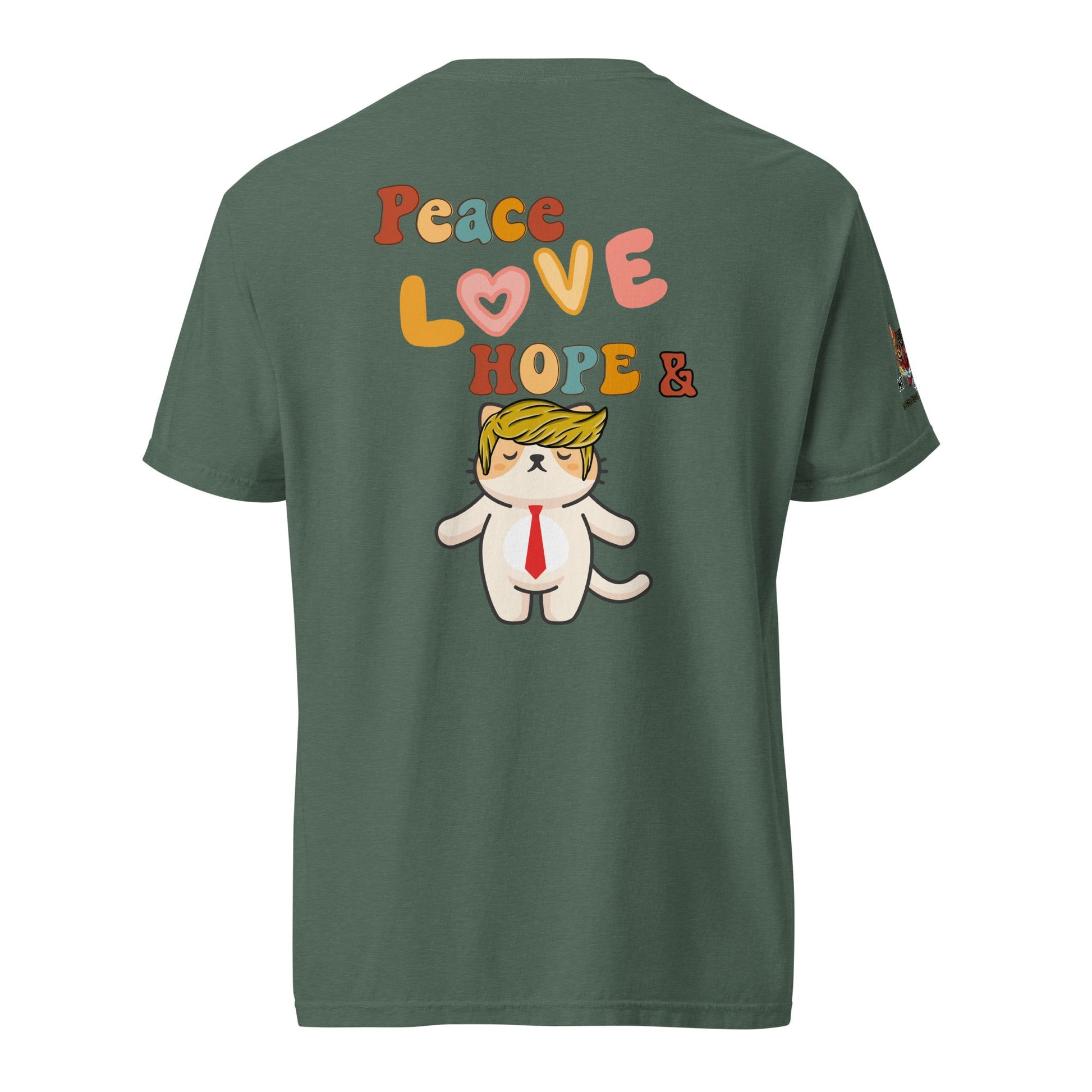 Peace Love Hope Unisex Comfort Colors Heavyweight Tee - My Social Cat Bonafide Boutique LLCPeace Love Hope Unisex Comfort Colors Heavyweight TeeT - shirtMy Social Cat Bonafide Boutique LLCBlue SpruceSheavyweighthope