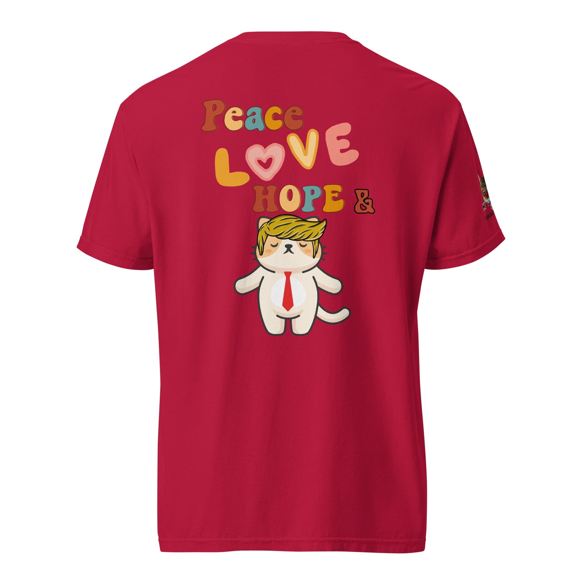 Peace Love Hope Unisex Comfort Colors Heavyweight Tee - My Social Cat Bonafide Boutique LLCPeace Love Hope Unisex Comfort Colors Heavyweight TeeT - shirtMy Social Cat Bonafide Boutique LLCRedSheavyweighthope
