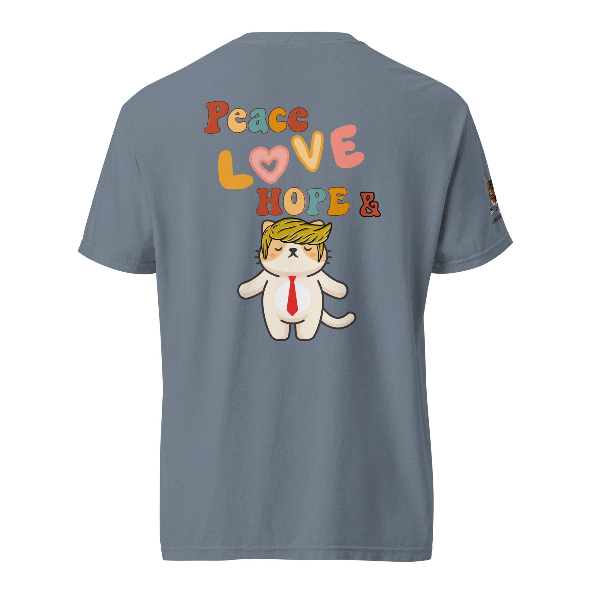 Peace Love Hope Unisex Comfort Colors Heavyweight Tee - My Social Cat Bonafide Boutique LLCPeace Love Hope Unisex Comfort Colors Heavyweight TeeT - shirtMy Social Cat Bonafide Boutique LLCBlue JeanSheavyweighthope