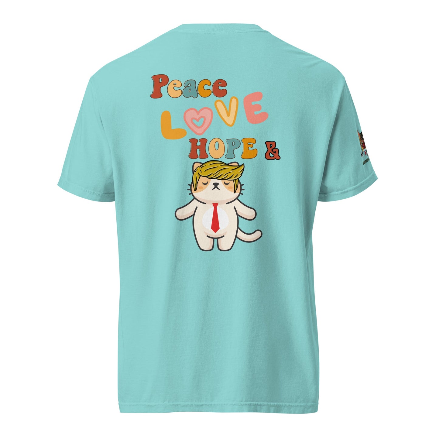 Peace Love Hope Unisex Comfort Colors Heavyweight Tee - My Social Cat Bonafide Boutique LLCPeace Love Hope Unisex Comfort Colors Heavyweight TeeT - shirtMy Social Cat Bonafide Boutique LLCLagoon BlueSheavyweighthope