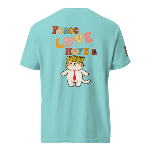 Peace Love Hope Unisex Comfort Colors Heavyweight Tee - My Social Cat Bonafide Boutique LLCPeace Love Hope Unisex Comfort Colors Heavyweight TeeT - shirtMy Social Cat Bonafide Boutique LLCLagoon BlueSheavyweighthope