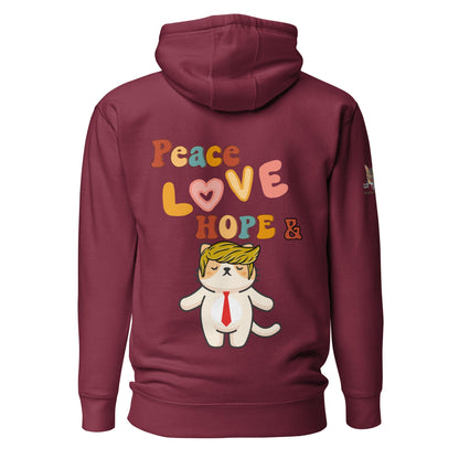 Peace Love Hope Unisex Hoodie - My Social Cat Bonafide Boutique LLCPeace Love Hope Unisex HoodieHooded sweatshirtMy Social Cat Bonafide Boutique LLCMaroonShoodiehope