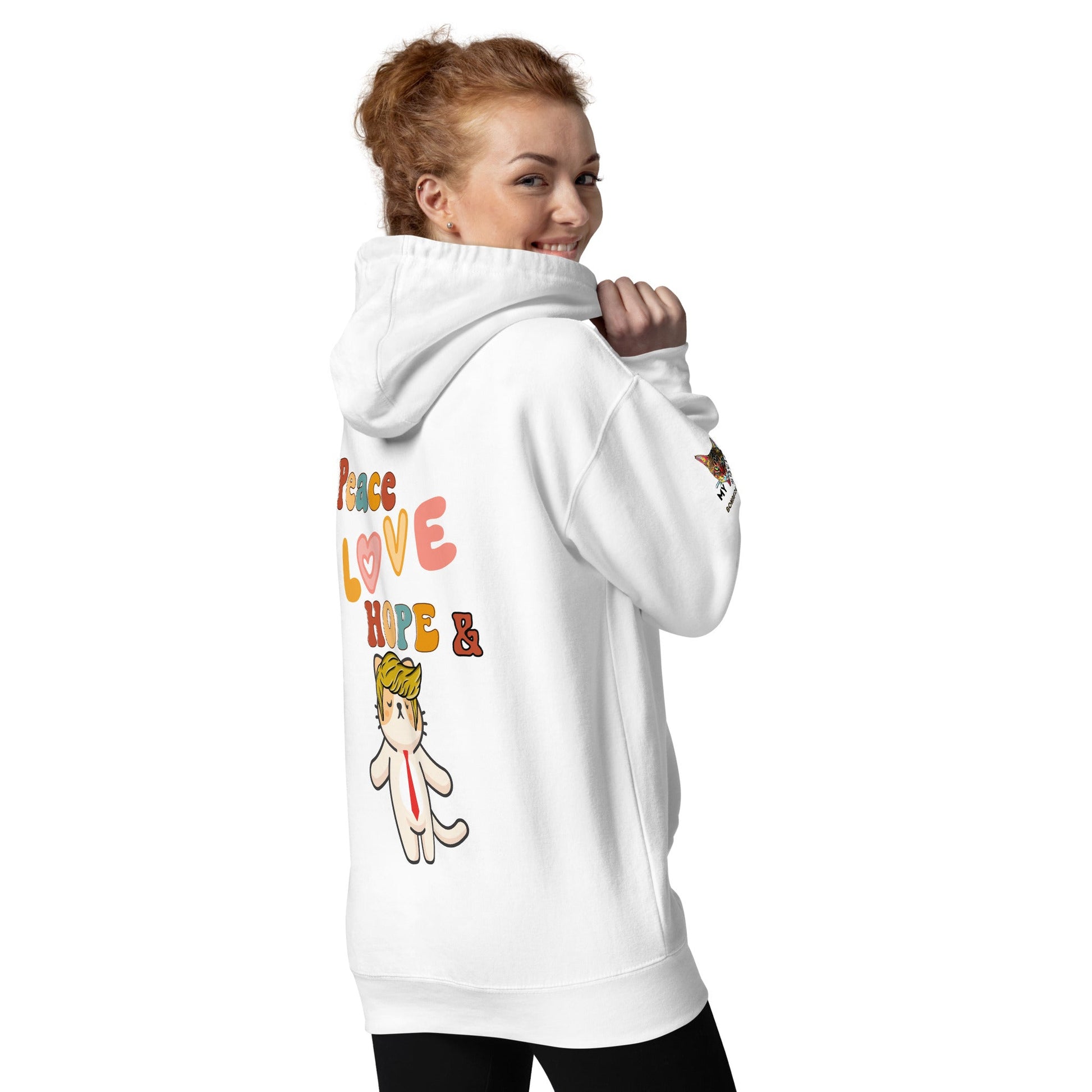Peace Love Hope Unisex Hoodie - My Social Cat Bonafide Boutique LLCPeace Love Hope Unisex HoodieHooded sweatshirtMy Social Cat Bonafide Boutique LLCNavy BlazerShoodiehope