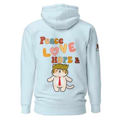 Peace Love Hope Unisex Hoodie - My Social Cat Bonafide Boutique LLCPeace Love Hope Unisex HoodieHooded sweatshirtMy Social Cat Bonafide Boutique LLCSky BlueShoodiehope