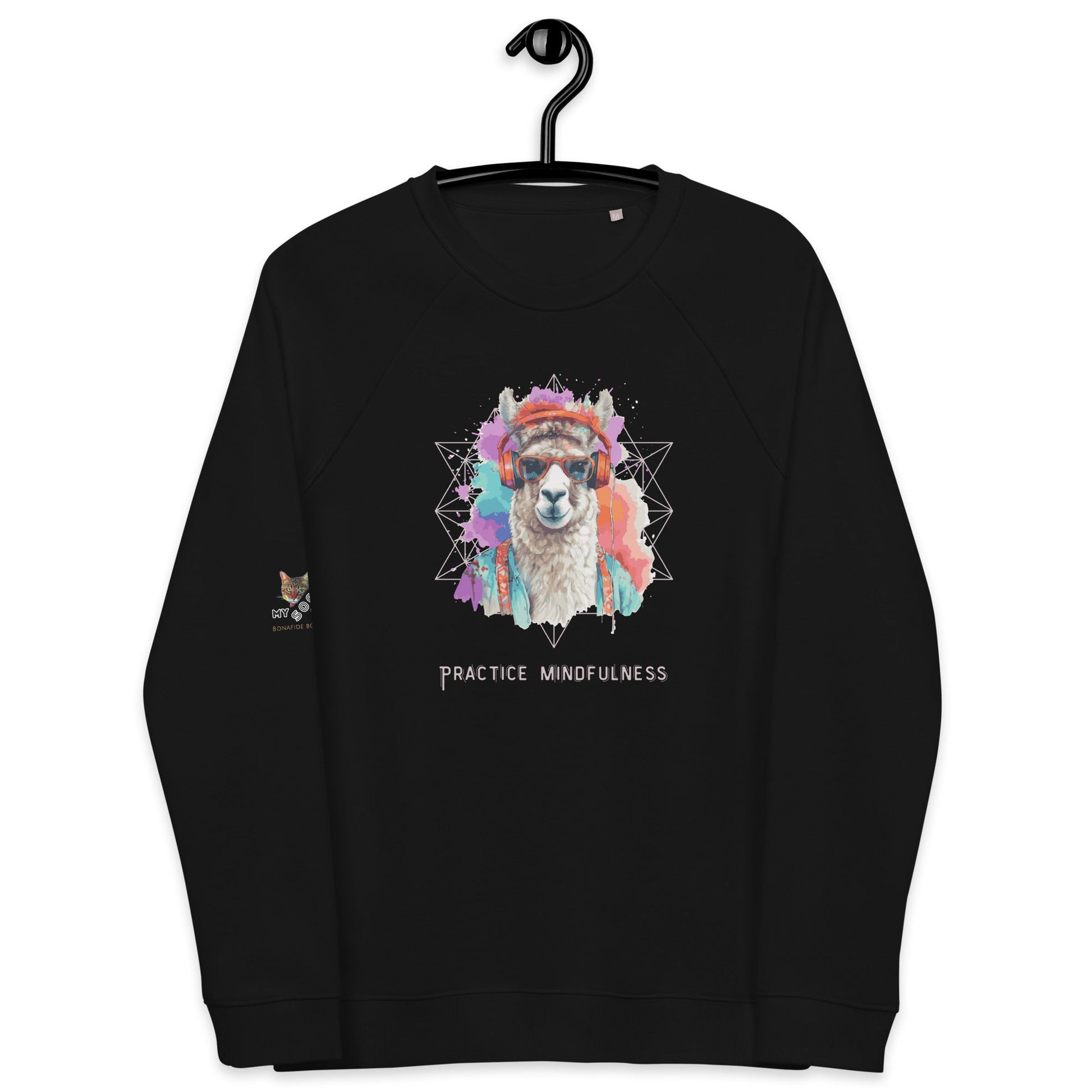 Practice Mindfulness Plush Organic Sweatshirt - My Social Cat Bonafide Boutique LLCPractice Mindfulness Plush Organic SweatshirtSweatshirtMy Social Cat Bonafide Boutique LLCBlackXSmindfulnessorganic