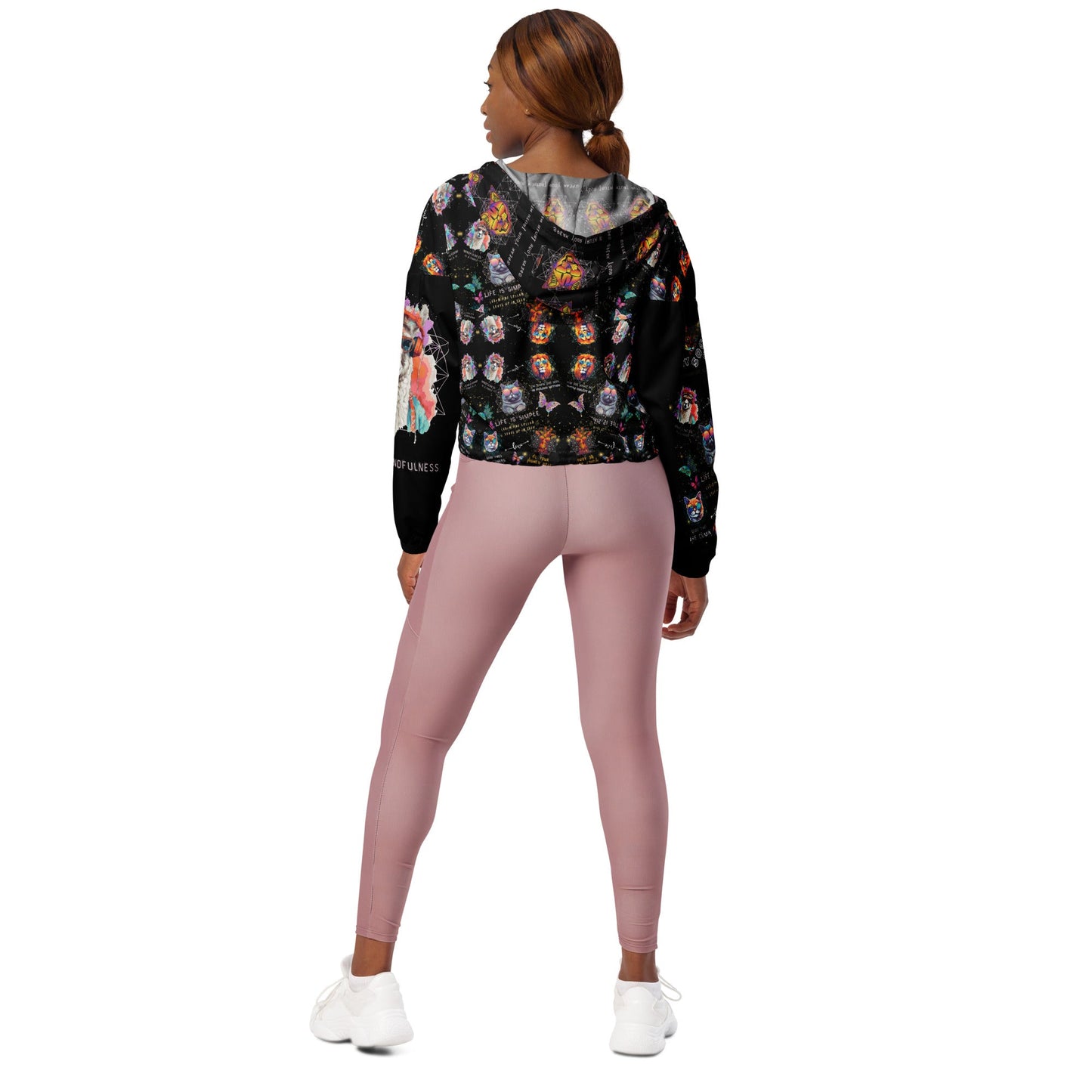 Practice Mindfulness Women’s Cropped Windbreaker (black) - My Social Cat Bonafide Boutique LLCPractice Mindfulness Women’s Cropped Windbreaker (black)WindbreakerMy Social Cat Bonafide Boutique LLCXShoodiemindfulness