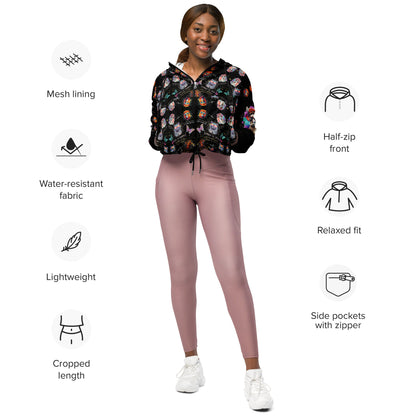 Practice Mindfulness Women’s Cropped Windbreaker (black) - My Social Cat Bonafide Boutique LLCPractice Mindfulness Women’s Cropped Windbreaker (black)WindbreakerMy Social Cat Bonafide Boutique LLCXShoodiemindfulness