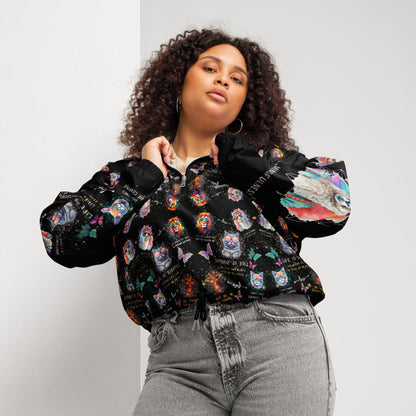 Practice Mindfulness Women’s Cropped Windbreaker (black) - My Social Cat Bonafide Boutique LLCPractice Mindfulness Women’s Cropped Windbreaker (black)WindbreakerMy Social Cat Bonafide Boutique LLCXShoodiemindfulness