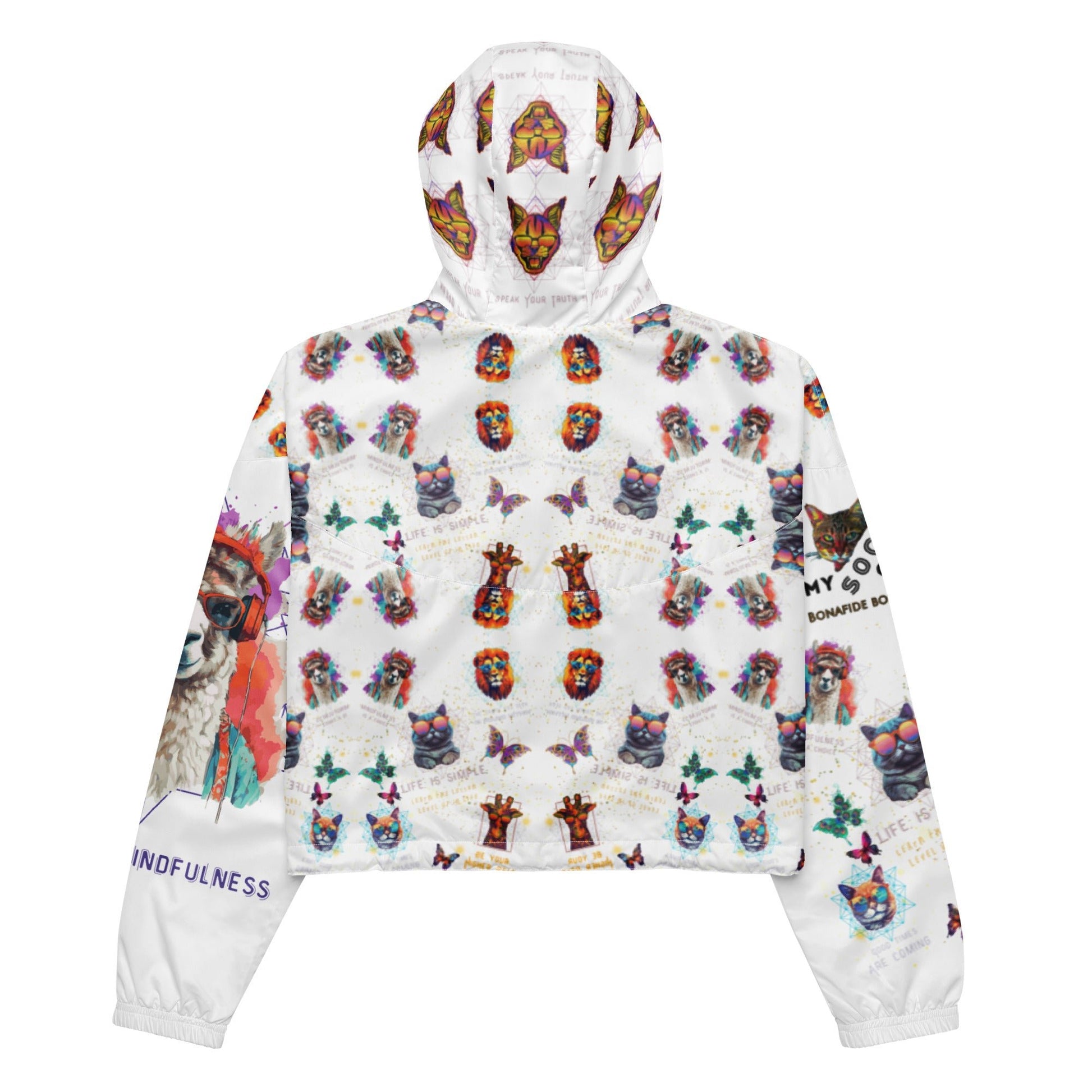 Practice Mindfulness Women’s Cropped Windbreaker (white) - My Social Cat Bonafide Boutique LLCPractice Mindfulness Women’s Cropped Windbreaker (white)WindbreakerMy Social Cat Bonafide Boutique LLCXShoodiemindfulness