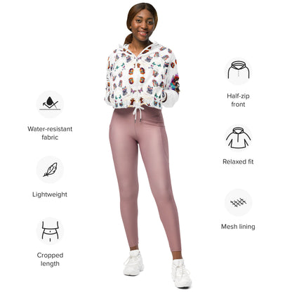 Practice Mindfulness Women’s Cropped Windbreaker (white) - My Social Cat Bonafide Boutique LLCPractice Mindfulness Women’s Cropped Windbreaker (white)WindbreakerMy Social Cat Bonafide Boutique LLCXShoodiemindfulness