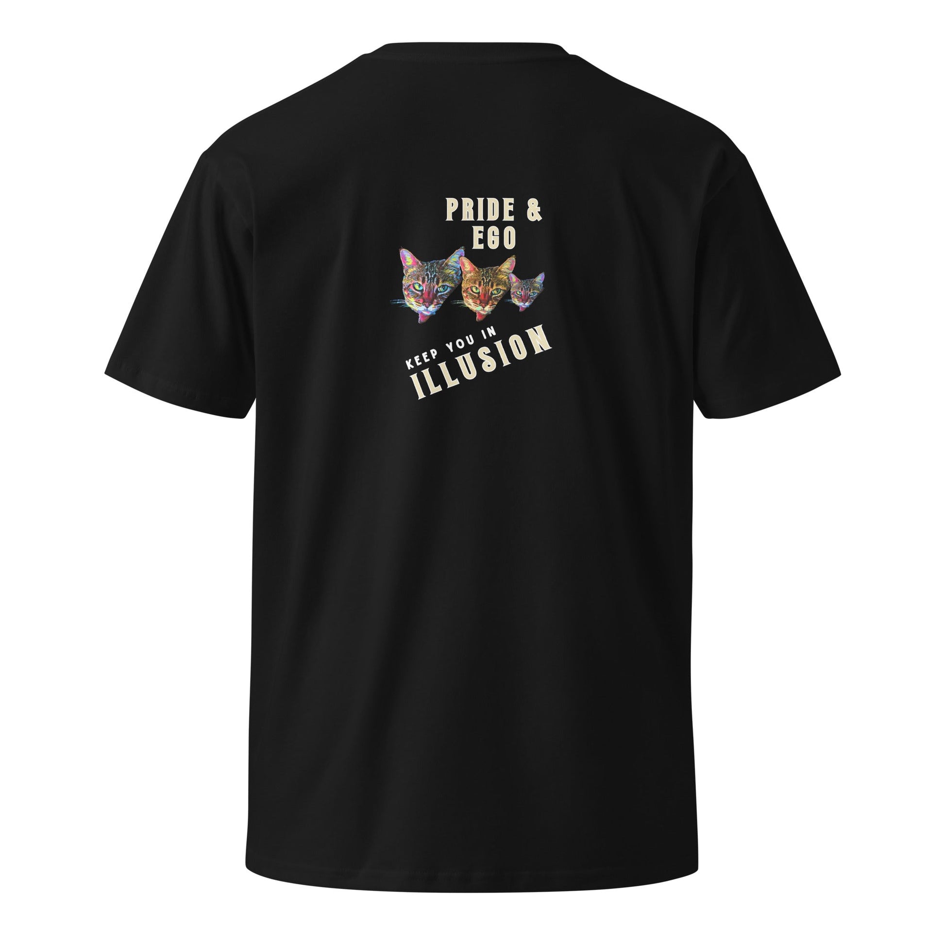 Pride & Ego Keep You in Illusion Unisex Premium Tee - My Social Cat Bonafide Boutique LLCPride & Ego Keep You in Illusion Unisex Premium TeeT-shirtMy Social Cat Bonafide Boutique LLCBlackScatego