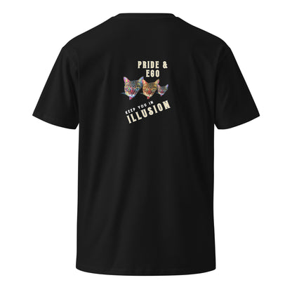 Pride & Ego Keep You in Illusion Unisex Premium Tee - My Social Cat Bonafide Boutique LLCPride & Ego Keep You in Illusion Unisex Premium TeeT-shirtMy Social Cat Bonafide Boutique LLCBlackScatego