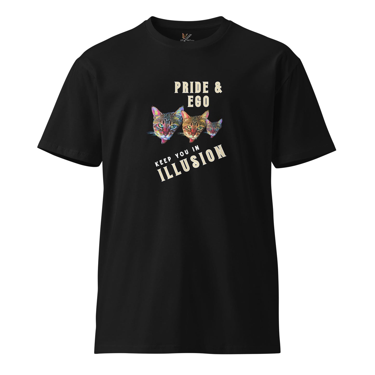 Pride & Ego Keep You in Illusion Unisex Premium Tee - My Social Cat Bonafide Boutique LLCPride & Ego Keep You in Illusion Unisex Premium TeeT-shirtMy Social Cat Bonafide Boutique LLCBlackScatego