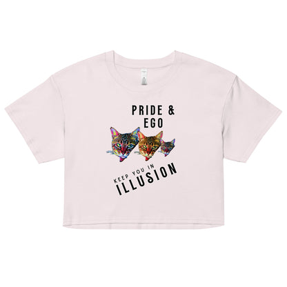 Pride & Ego Keep You in Illusion Women’s Crop Top - My Social Cat Bonafide Boutique LLCPride & Ego Keep You in Illusion Women’s Crop Topcrop topMy Social Cat Bonafide Boutique LLCOrchidXScatcrop